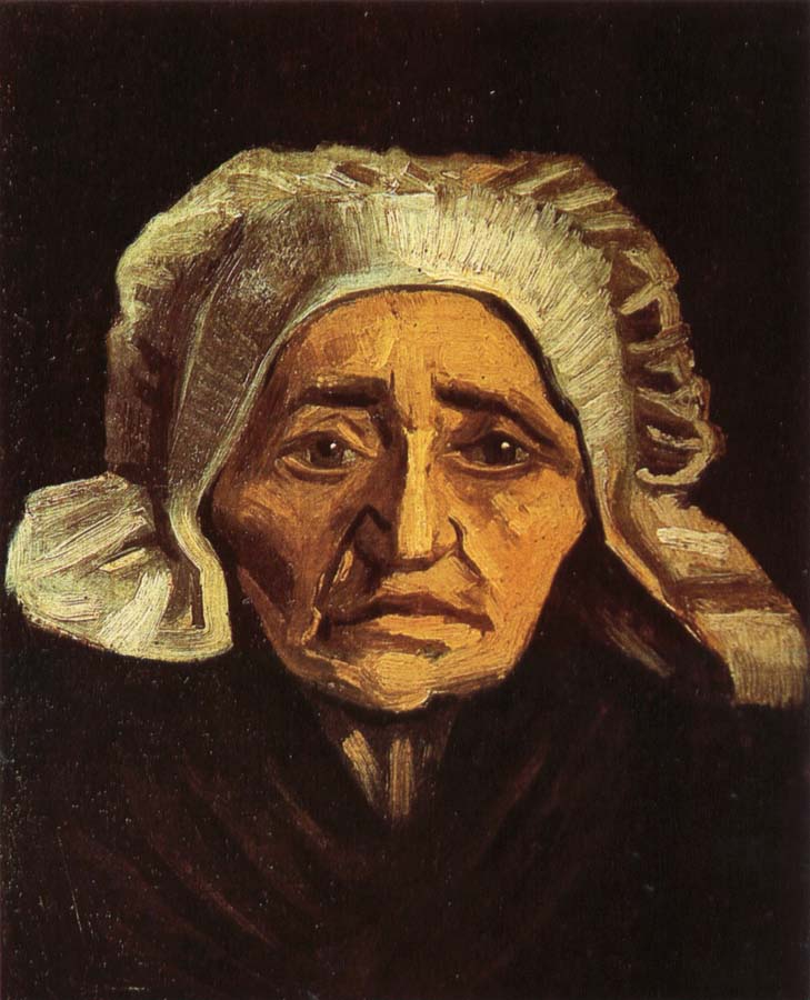 Head of an old peasant Woman with White Cap (nn04)